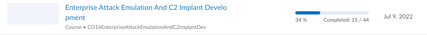 Progress bar for On-Demand course