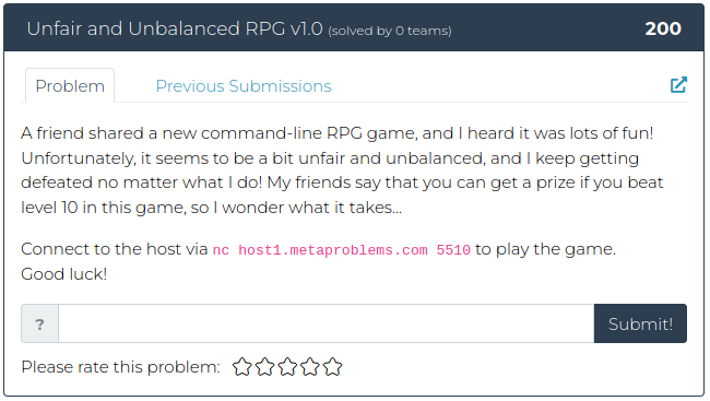 A command-line RPG? How retro!