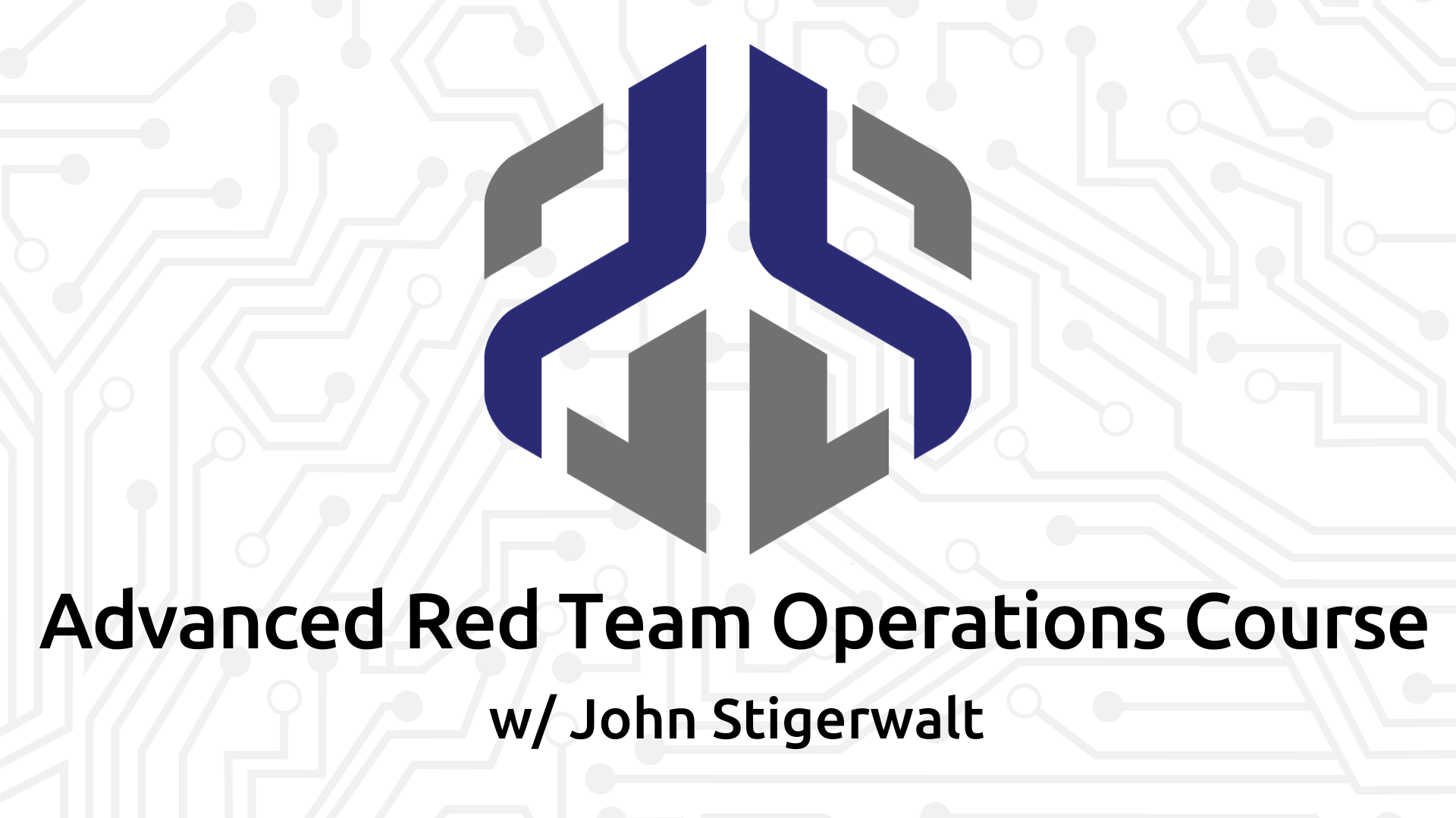 Advanced Red Team Operations w/ John Stigerwalt
