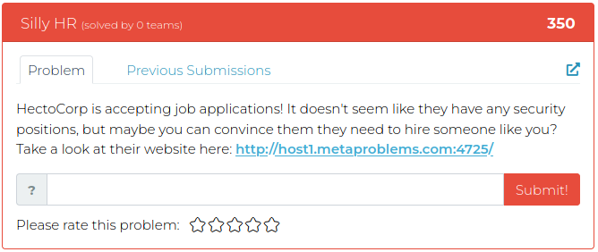 HectoCorp is accepting job applications! It doesn't seem like they have any security positions, but maybe you can convince them they need to hire someone like you? Take a look at their website.