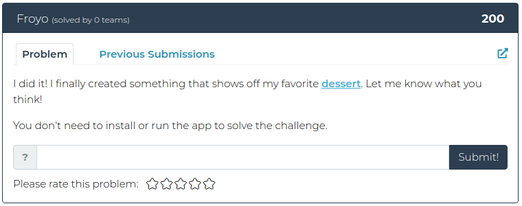 I did it! I finally created something that shows off my favorite dessert. Let me know what you think! You don't need to install or run the app to solve the challenge.