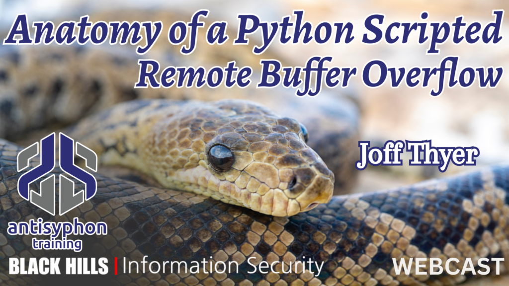 Anatomy of a Python Scripted Remote Buffer Overflow Graphic