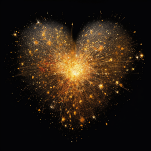 A heart made of sparkles