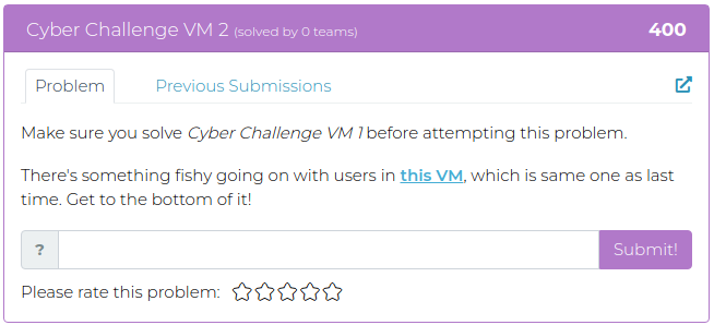 There's something fishy going on with users in this VM, which is same one as last time. Get to the bottom of it!