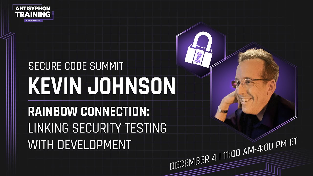 Kevin John at Secure Code Summit
