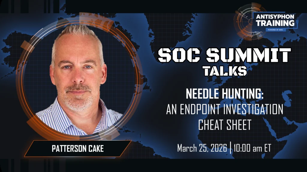 SOC Summit Talk: Needle Hunting: An Endpoint Investigation Cheat Sheet