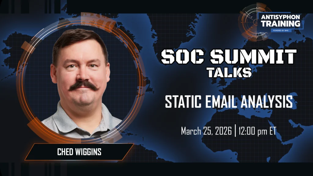 SOC Summit Talk: Static Email Analysis