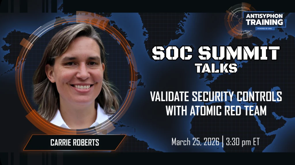 SOC Summit Talk: Validate Security Controls with Atomic Red Team