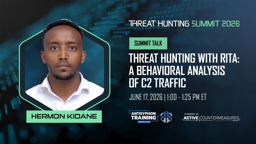 Threat Hunting Summit Talk: Threat Hunting with RITA: A Behavioral Analysis of C2 Traffic Threat Hunting Summit Talk: Threat Hunting with RITA: A Behavioral Analysis of C2 Traffic