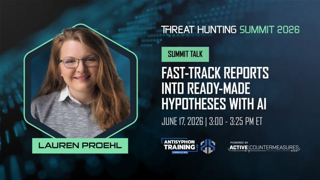 Threat Hunting Summit Talk: Fast-track Reports into Ready-Made Hypotheses with AI Threat Hunting Summit Talk: Fast-track Reports into Ready-Made Hypotheses with AI