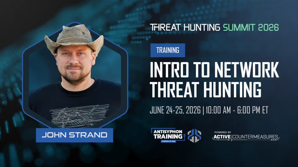 Threat Hunting Summit 2026 Intro to Network Threat Hunting Threat Hunting Summit 2026 Intro to Network Threat Hunting
