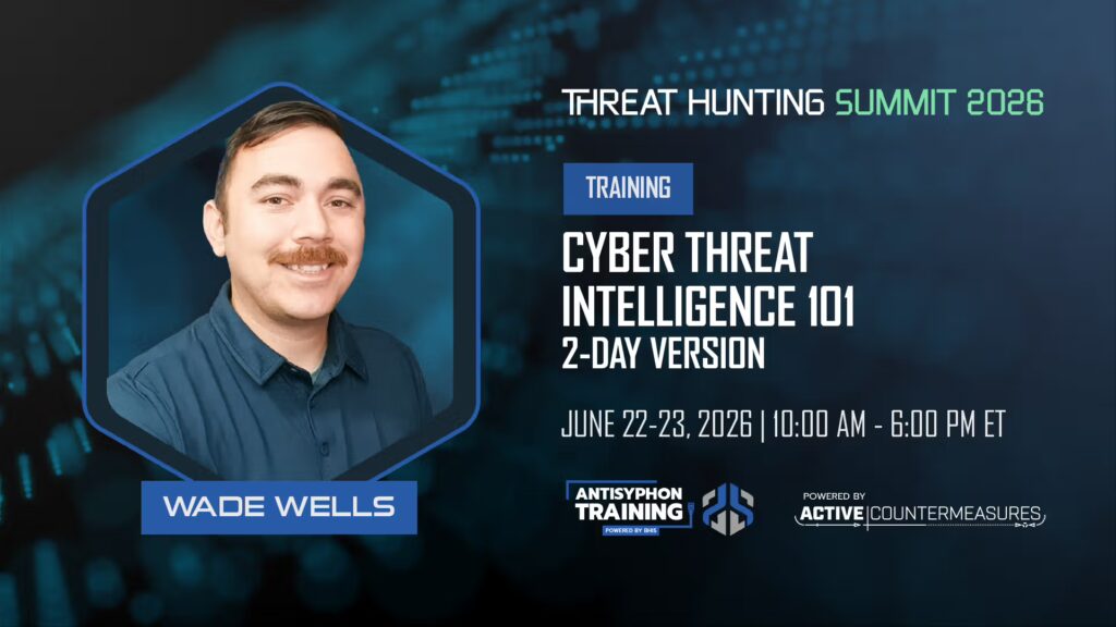 Threat Hunting Summit 2026 Cyber Threat Intelligence 101 2 Day Version Threat Hunting Summit 2026 Cyber Threat Intelligence 101 2 Day Version